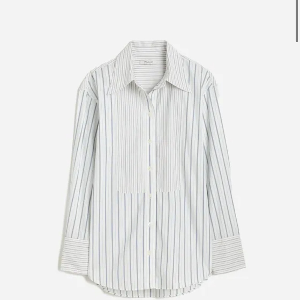 Madewell Tuxedo Button-Up Shirt in Poplin